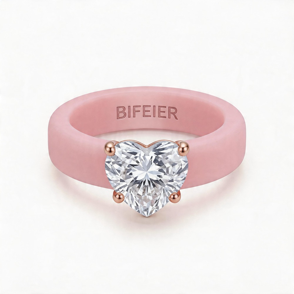 Ring Silicone Love Zircon Ring