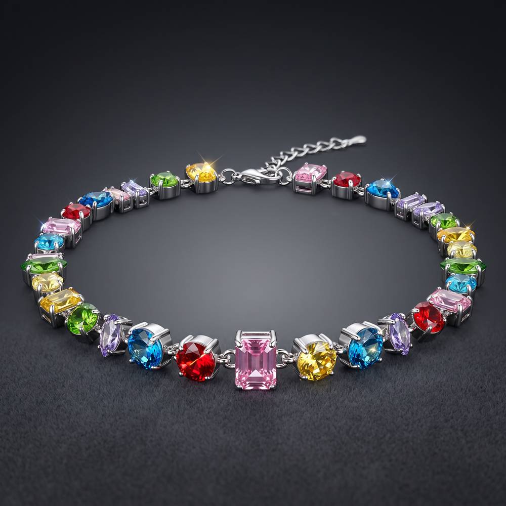 Necklace Colorful Zircon Necklace