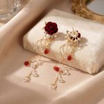 Earrings Red Rose Earrings